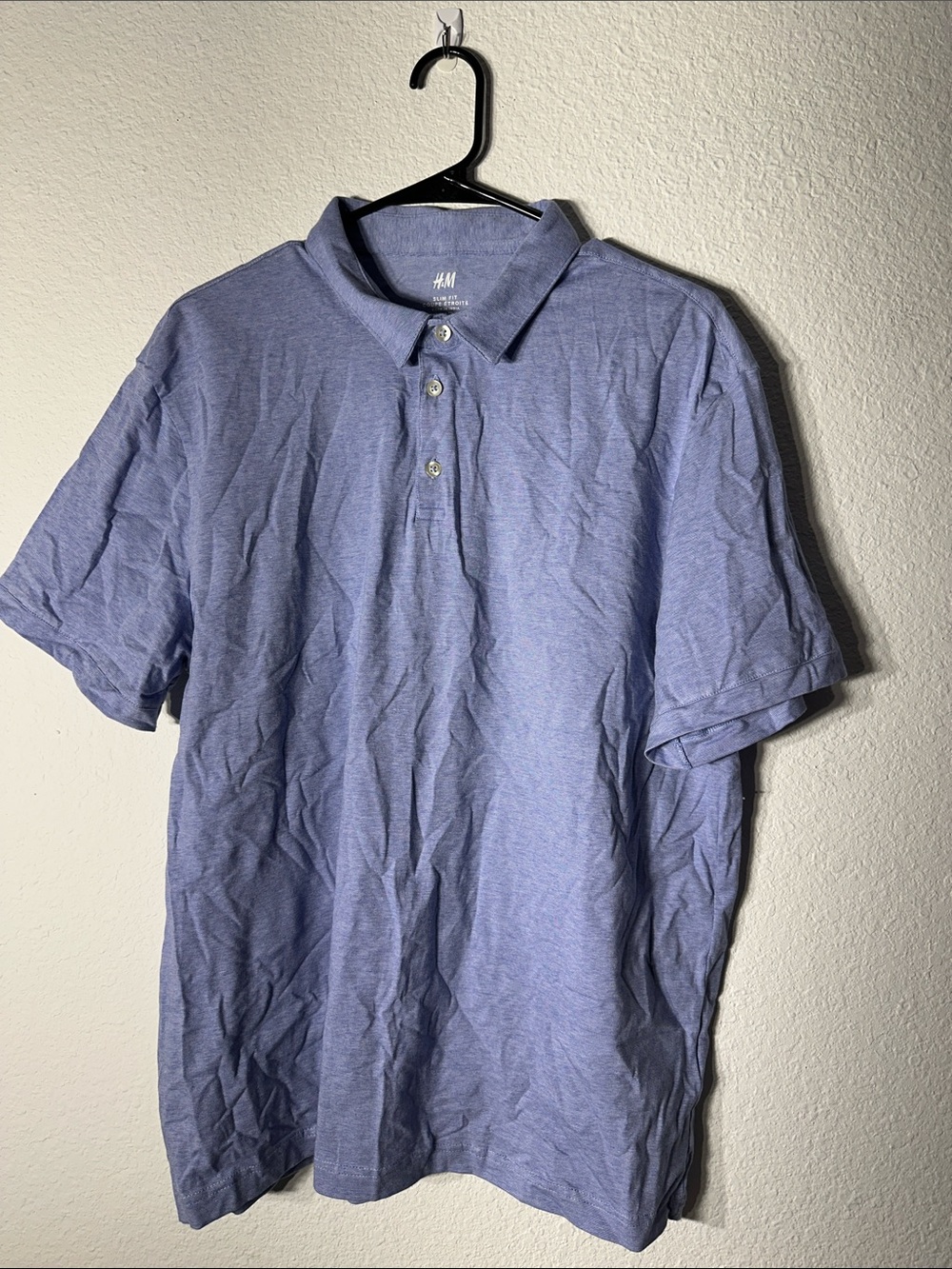 Brand New H&M Men’s Heathered Blue Polo